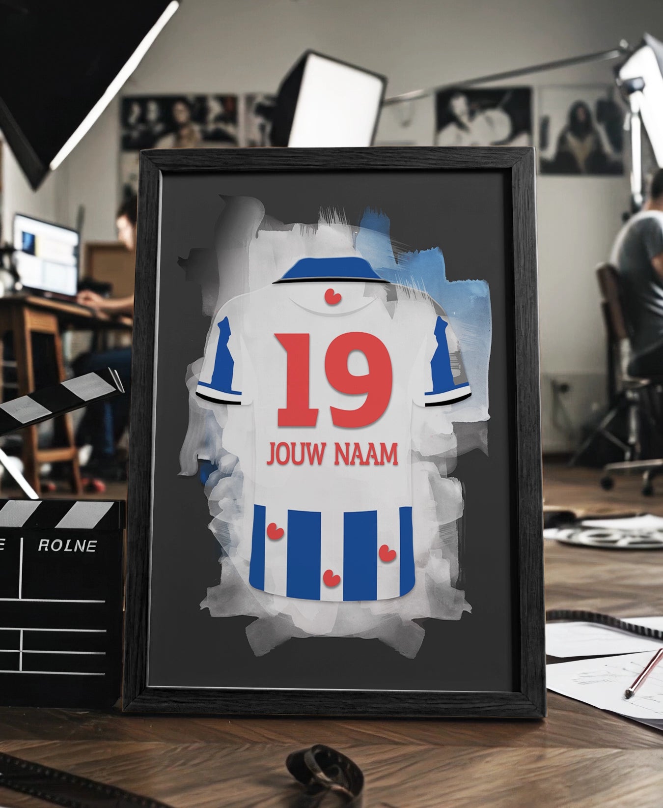 SC Heerenveen ingelijste poster met naam