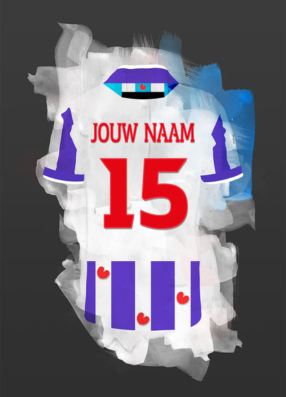 SC Heerenveen poster met naam - SC Heerenveen print met personalisatie