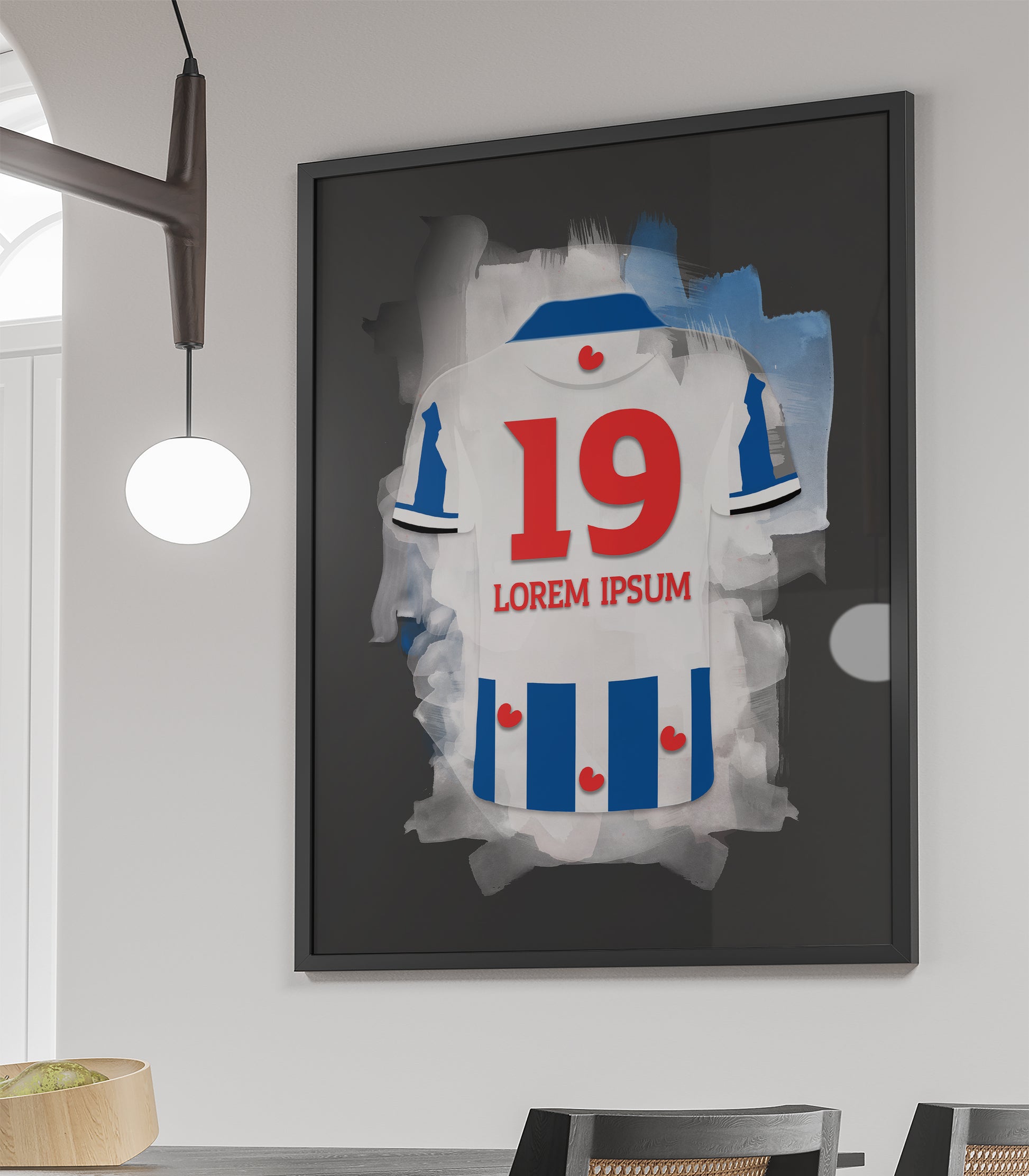 SC Heerenveen wanddecoratie - Ingelijste poster - Voetbal fan cadeau