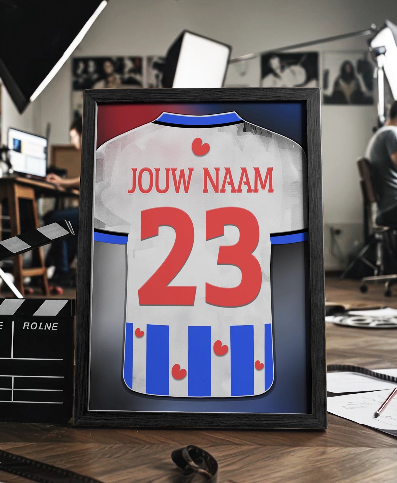 SC Heerenveen ingelijste poster met naam