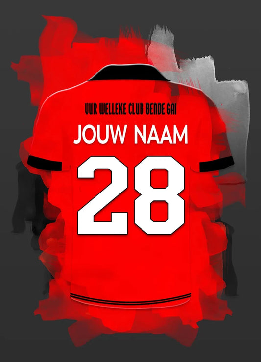 Helmond Sport Voetbal Poster Met Eigen Naam 