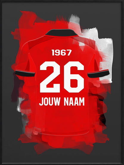 Helmond Sport Voetbal Poster Gepersonaliseerd Voetbalfan Cadeau
