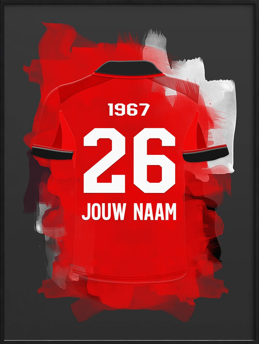 Helmond Sport Voetbal Poster Gepersonaliseerd Voetbalfan Cadeau