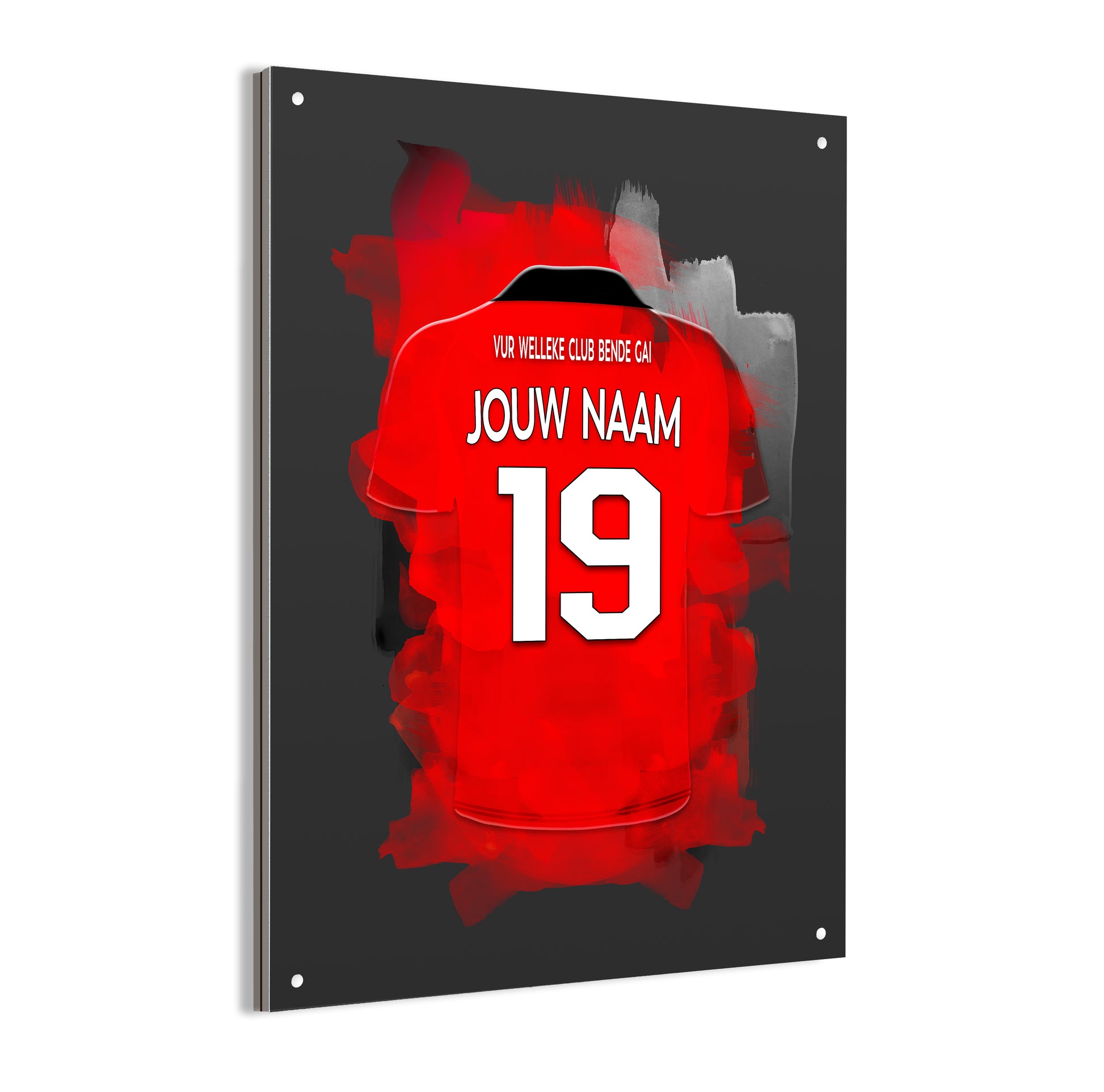 Helmond Sport wanddecoratie - Dibond poster - Voetbal fan cadeau