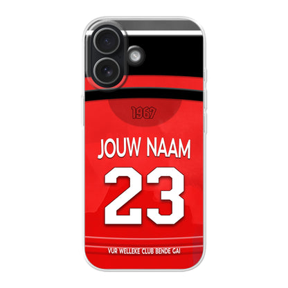 Helmond Sport telefoonhoesje met naam - Apple Iphone - Voetbal fan kado