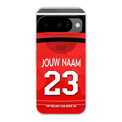 Helmond Sport telefoonhoesje met naam - Google Pixel - Voetbal fan kado