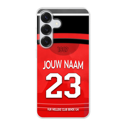 Helmond Sport telefoonhoesje met naam - Samsung Galaxy - Voetbal fan kado