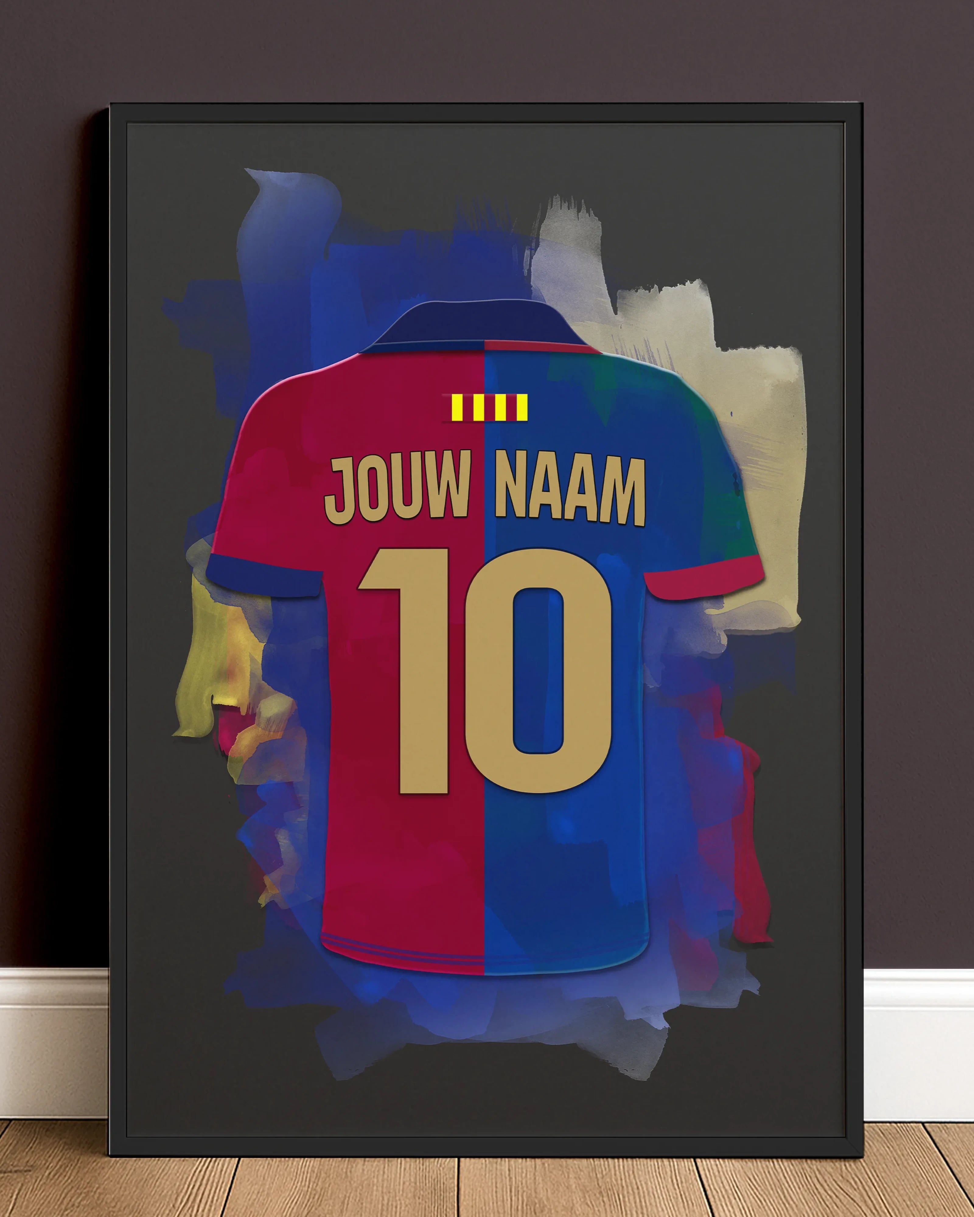Gepersonaliseerde Voetbalposter Met Naam Wanddecoratie