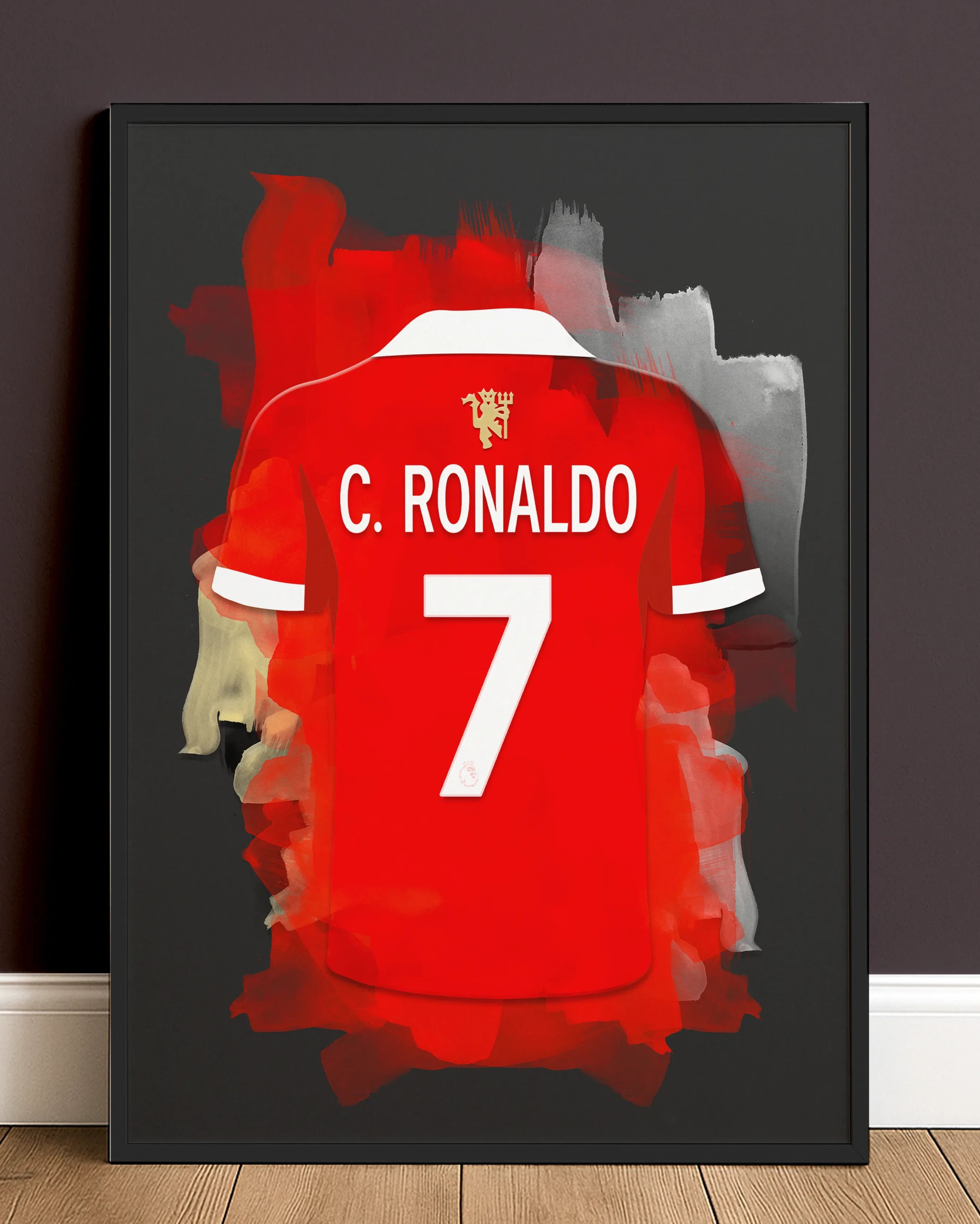 Posters Voetbalspelers In Waterverf Wanddecoratie