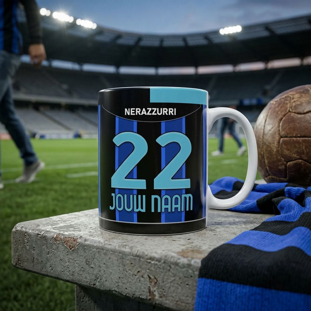 Inter Milan Mok Gepersonaliseerd Voetbal Cadeau Bestellen