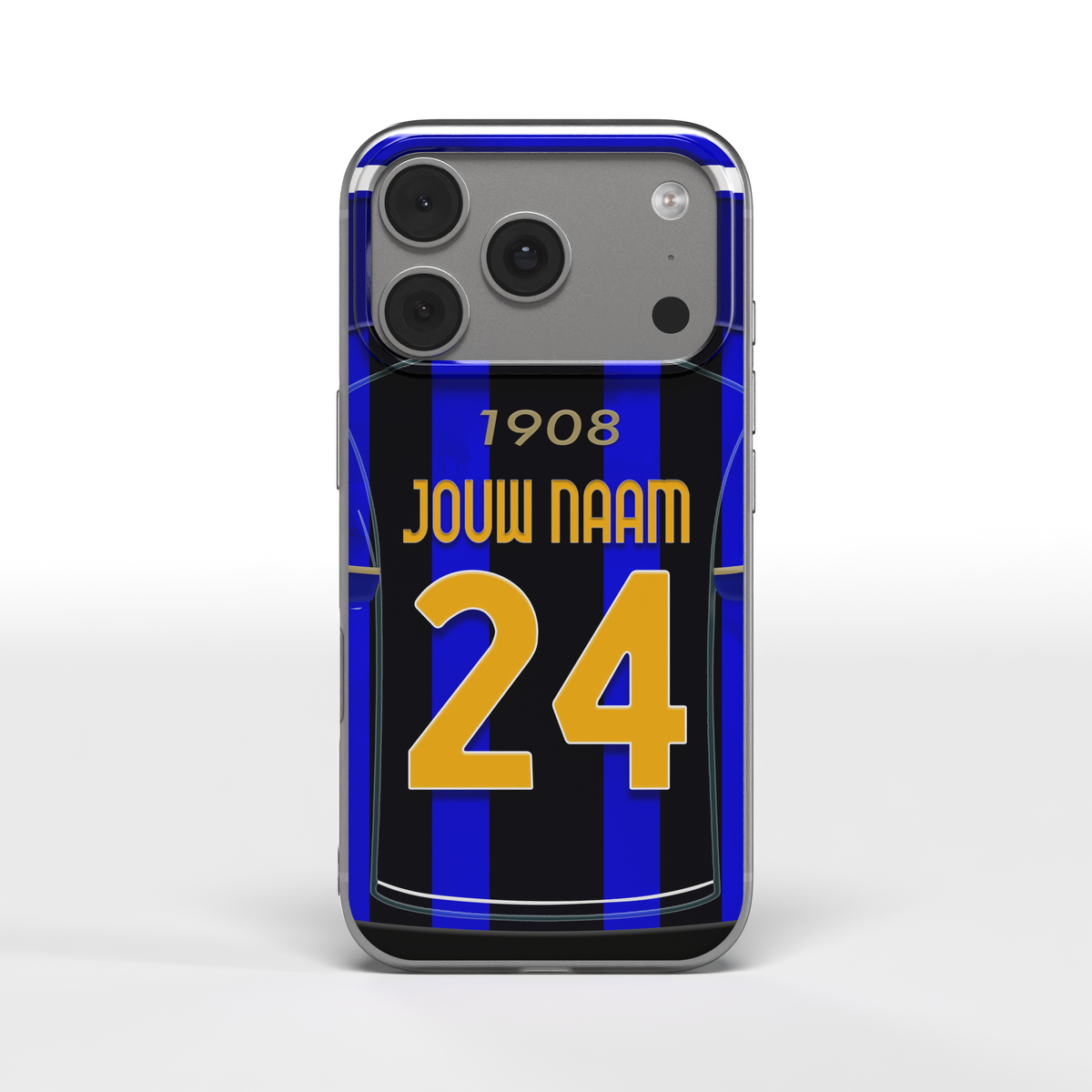 Inter Milan Telefoonhoesje Gepersonaliseerd Voetbal Cadeau