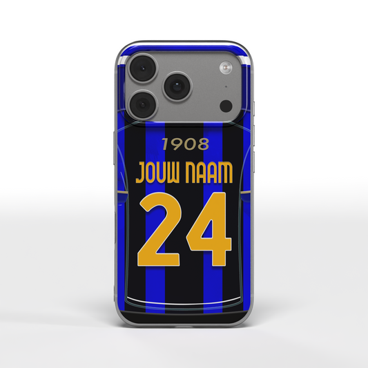 Inter Milan Telefoonhoesje Gepersonaliseerd Voetbal Cadeau
