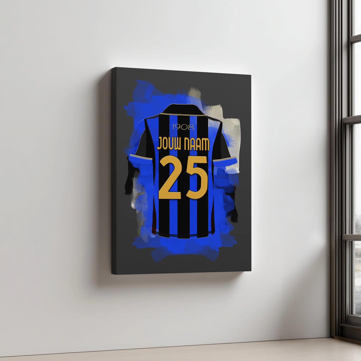Inter Milan Voetbal Aluminium Dibond Wanddecoratie Mancave Cadeau