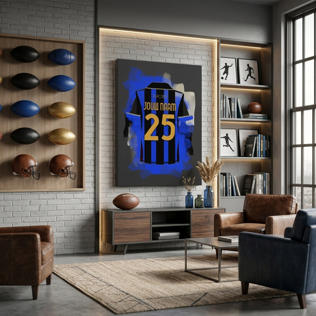 Inter Milan Voetbal Canvas Muurdecoratie Bestellen Jongenskamer