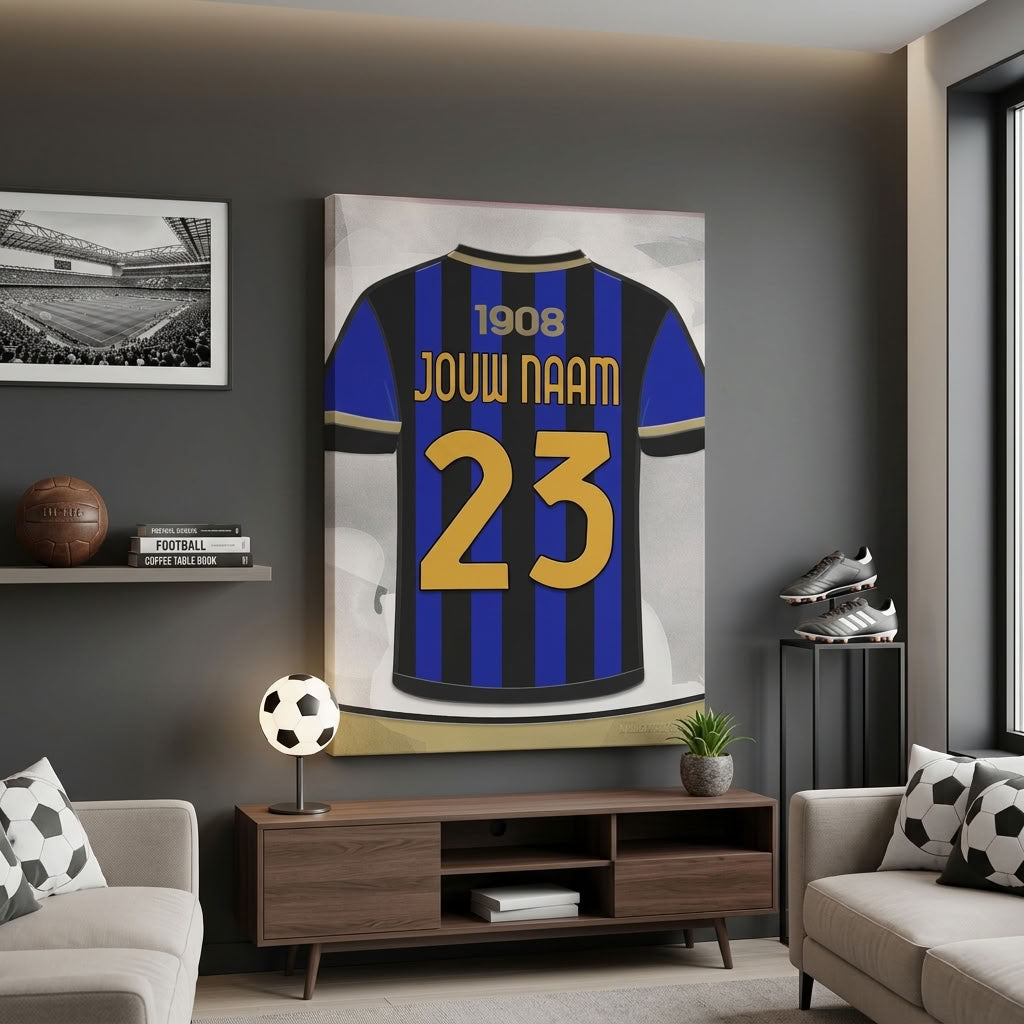 Inter Milan Wanddecoratie Canvas Verjaardag Cadeau