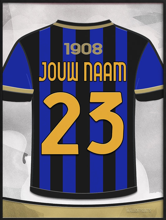 Inter Milan Wanddecoratie Gepersonaliseerd Voetbal Cadeau