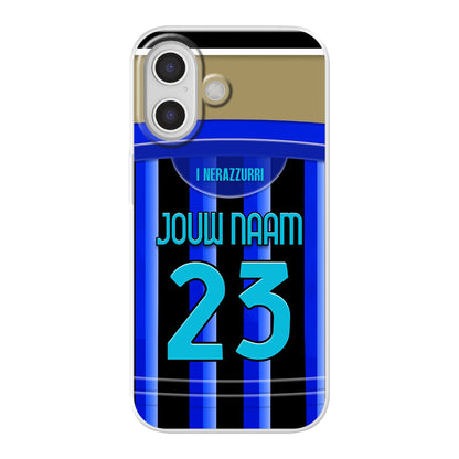 Inter Milan telefoonhoesje met naam - Apple iPhone - Voetbal fan kado