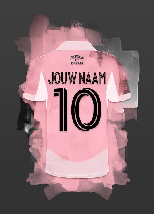 Inter Miami wanddecoratie - Losse poster - Messi voetbal fan cadeau