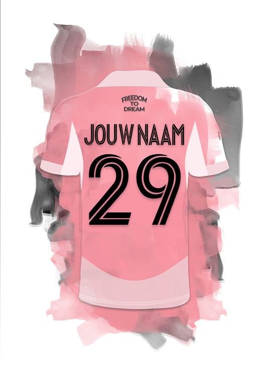 Inter Miami wanddecoratie - Losse poster - Messi voetbal fan cadeau