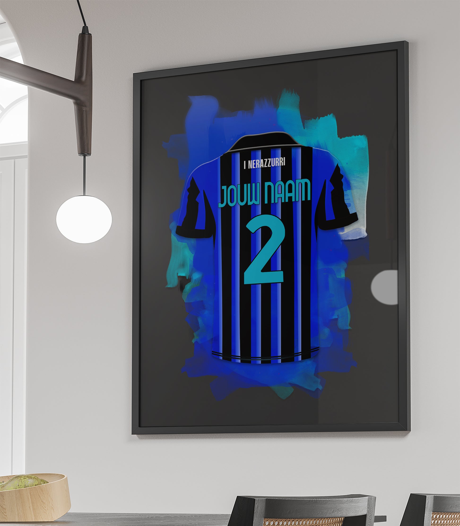 Inter Milan wanddecoratie - Ingelijste poster - Voetbal fan cadeau