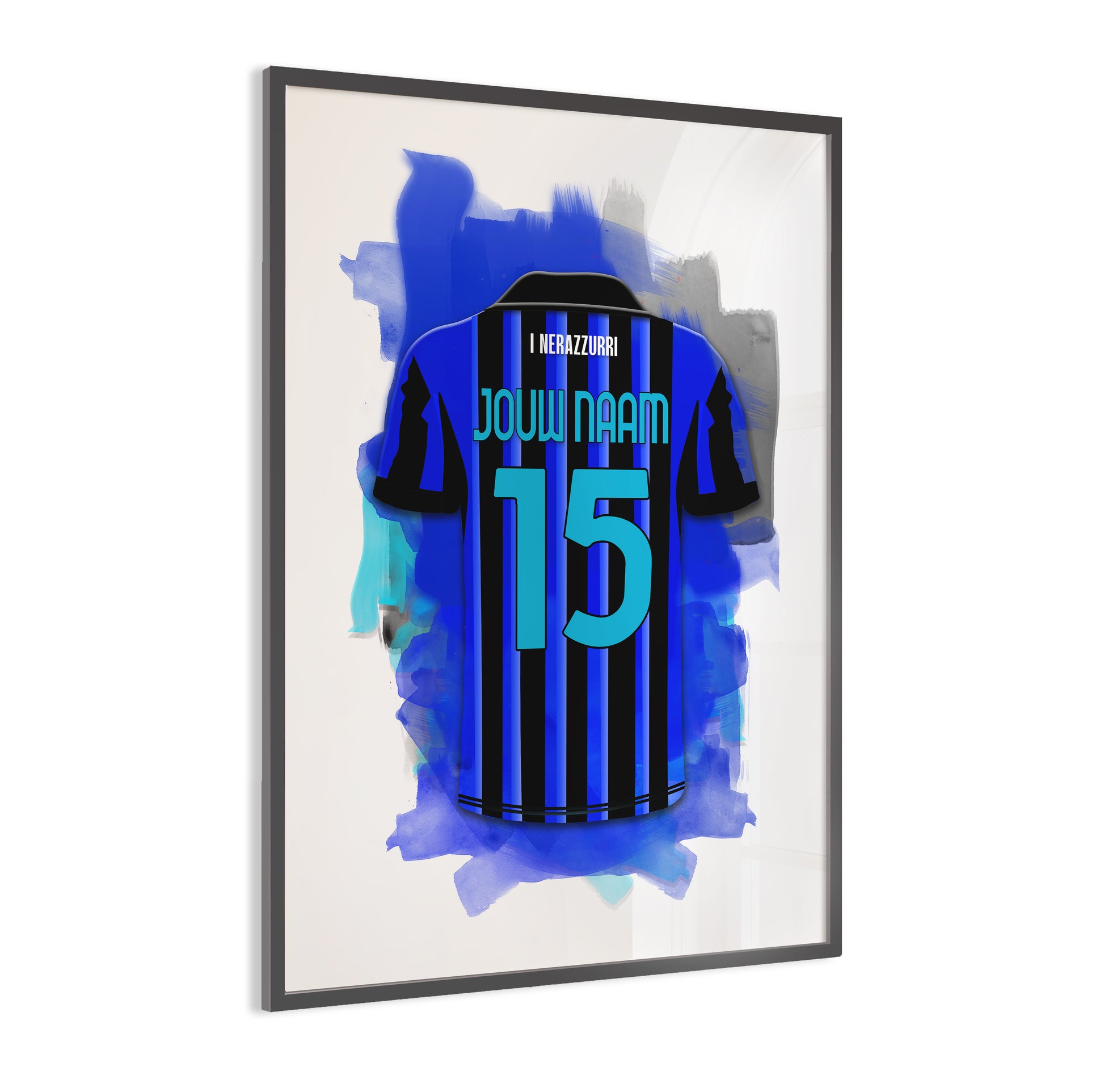 Inter Milan wanddecoratie - Gepersonaliseerde poster - Voetbal fan cadeau