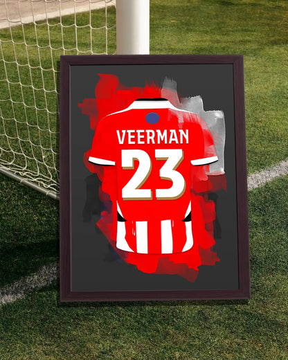 Joey Veerman PSV Ingelijste Poster