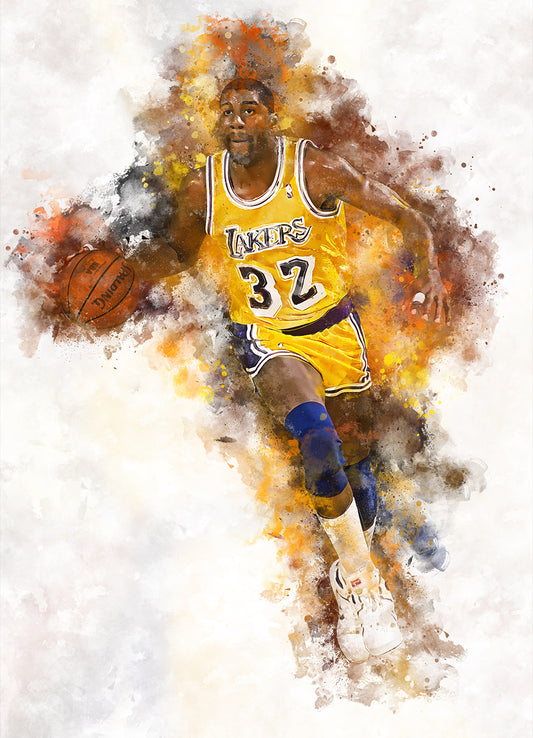 Magic Johnson basketbal poster