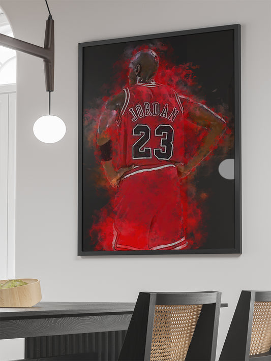 Sportposter Michael Jordan in Chicago Bulls tenue