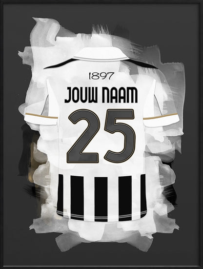 Juventus Turijn Voetbal Poster Gepersonaliseerd Voetbalfan Cadeau