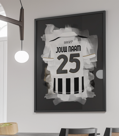 Juventus Voetbal Poster Met Eigen Naam Jongenskamer Cadeau