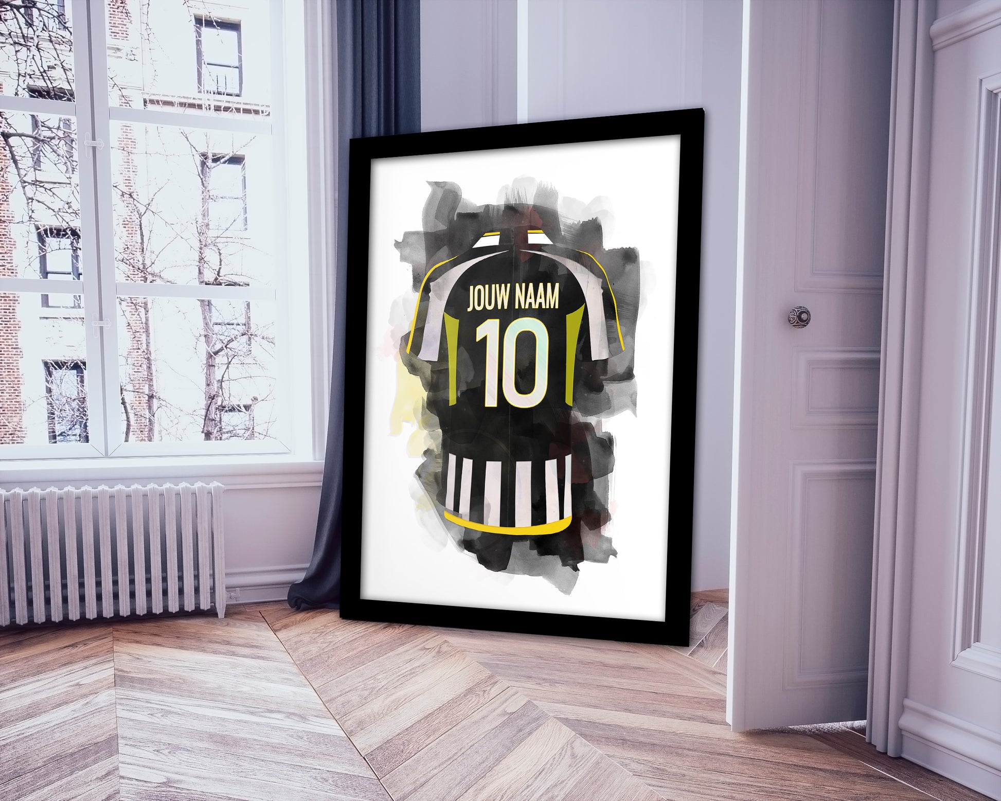 Juventus football poster - with your own name and jersey number