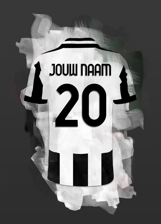 Juventus FC poster met eigen naam en rugnummer - Juventus poster met personalisatie