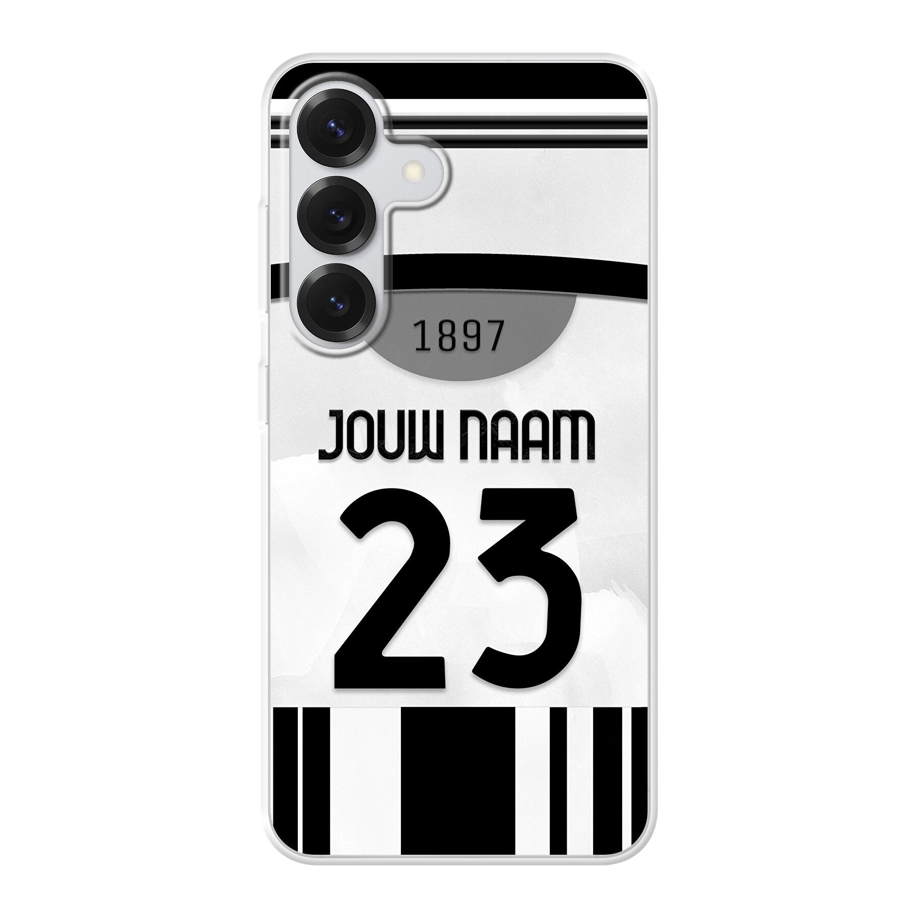 Juventus FC telefoonhoesje met naam - Samsung Galaxy - Voetbal fan kado