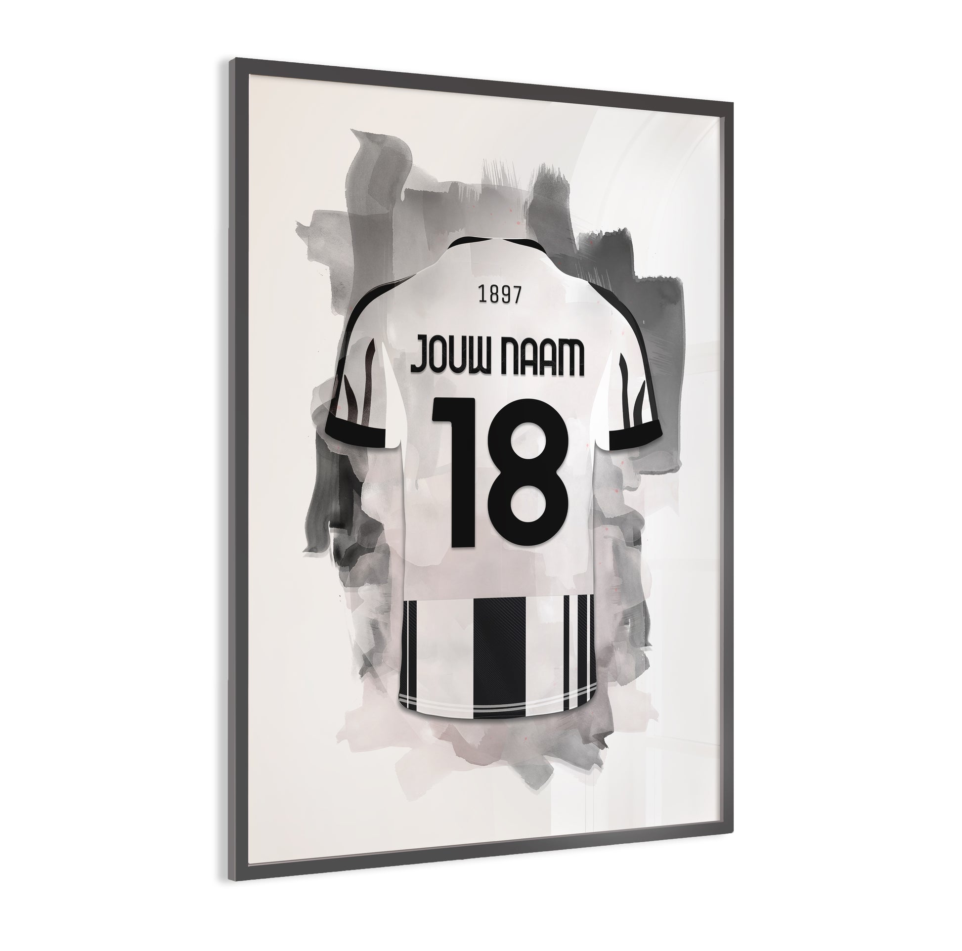 Juventus Turijn wanddecoratie - Gepersonaliseerde poster - Voetbal fan cadeau