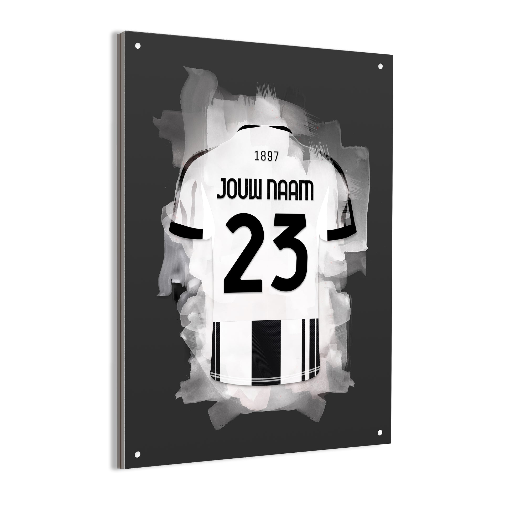 Juventus Turijn wanddecoratie - Dibond poster - Voetbal fan cadeau