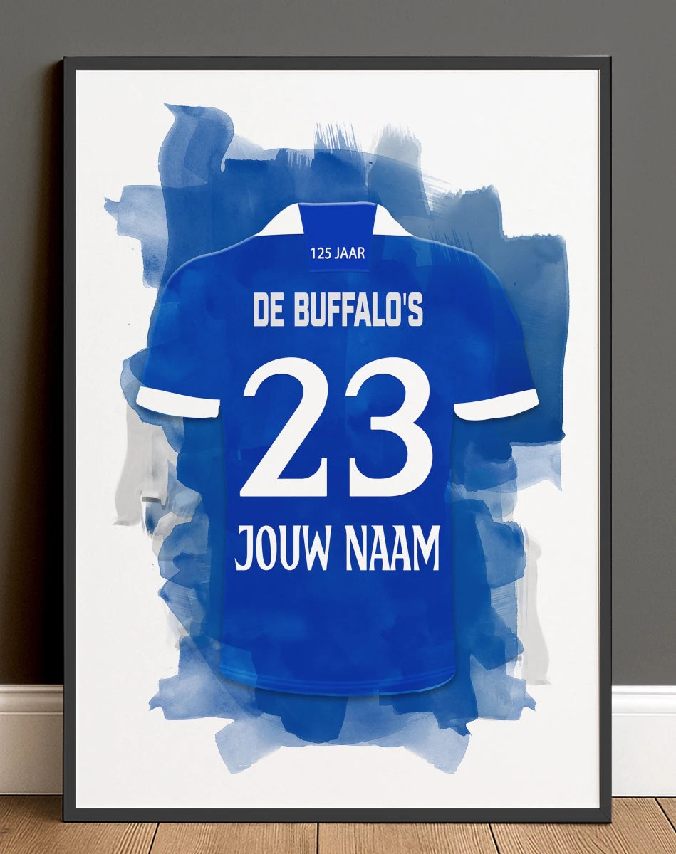 KAA Gent Voetbal Poster Met Eigen Naam Muurdecoratie Canvas Aluminium Dibond