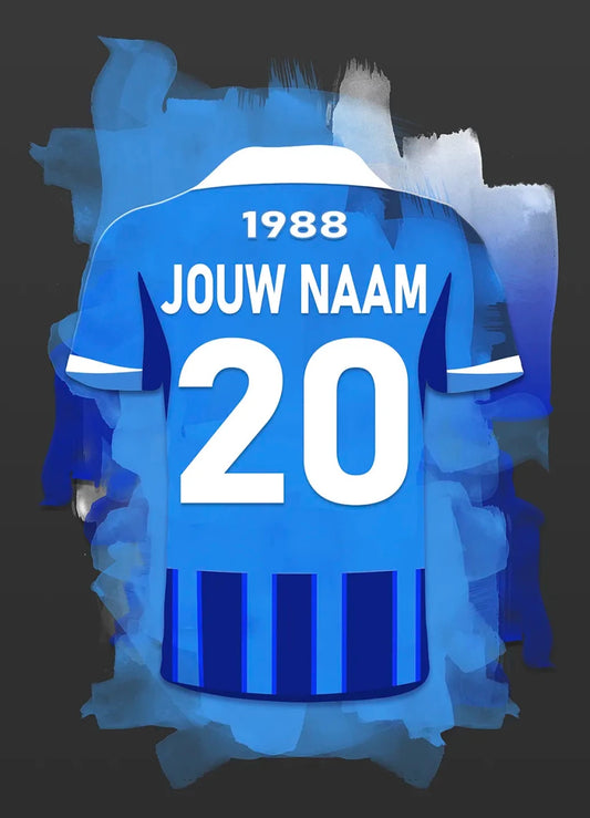 KRC Genk Voetbal Poster Met Naam En Rugnummer Personalisatie