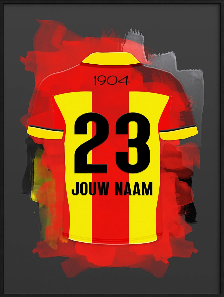 KV Mechelen Voetbal Poster Gepersonaliseerd Voetbalfan Cadeau