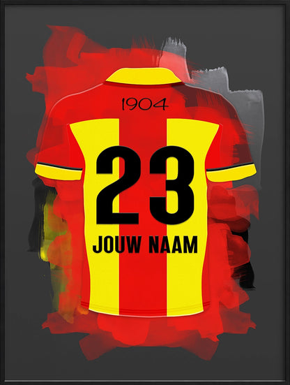 KV Mechelen Voetbal Poster Gepersonaliseerd Voetbalfan Cadeau