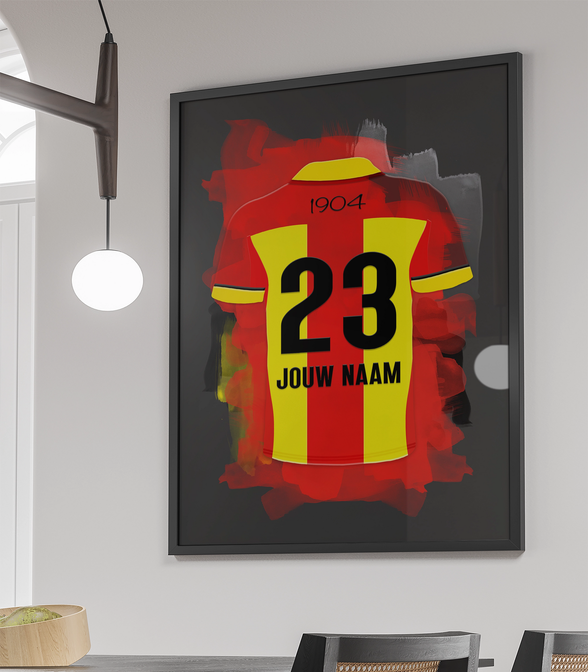 KV Mechelen Voetbal Poster met Eigen Naam Verjaardag Cadeau