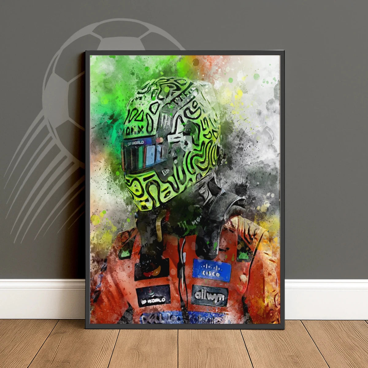 Lando Norris Formule 1 Poster Waterverf Mancave