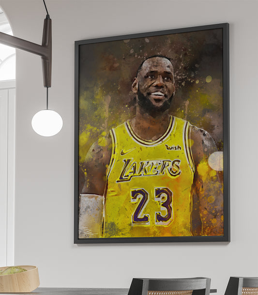 Lebron James ingelijste  poster LA Lakers