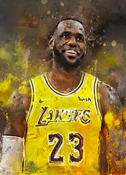 Lebron James portretposter LA Lakers