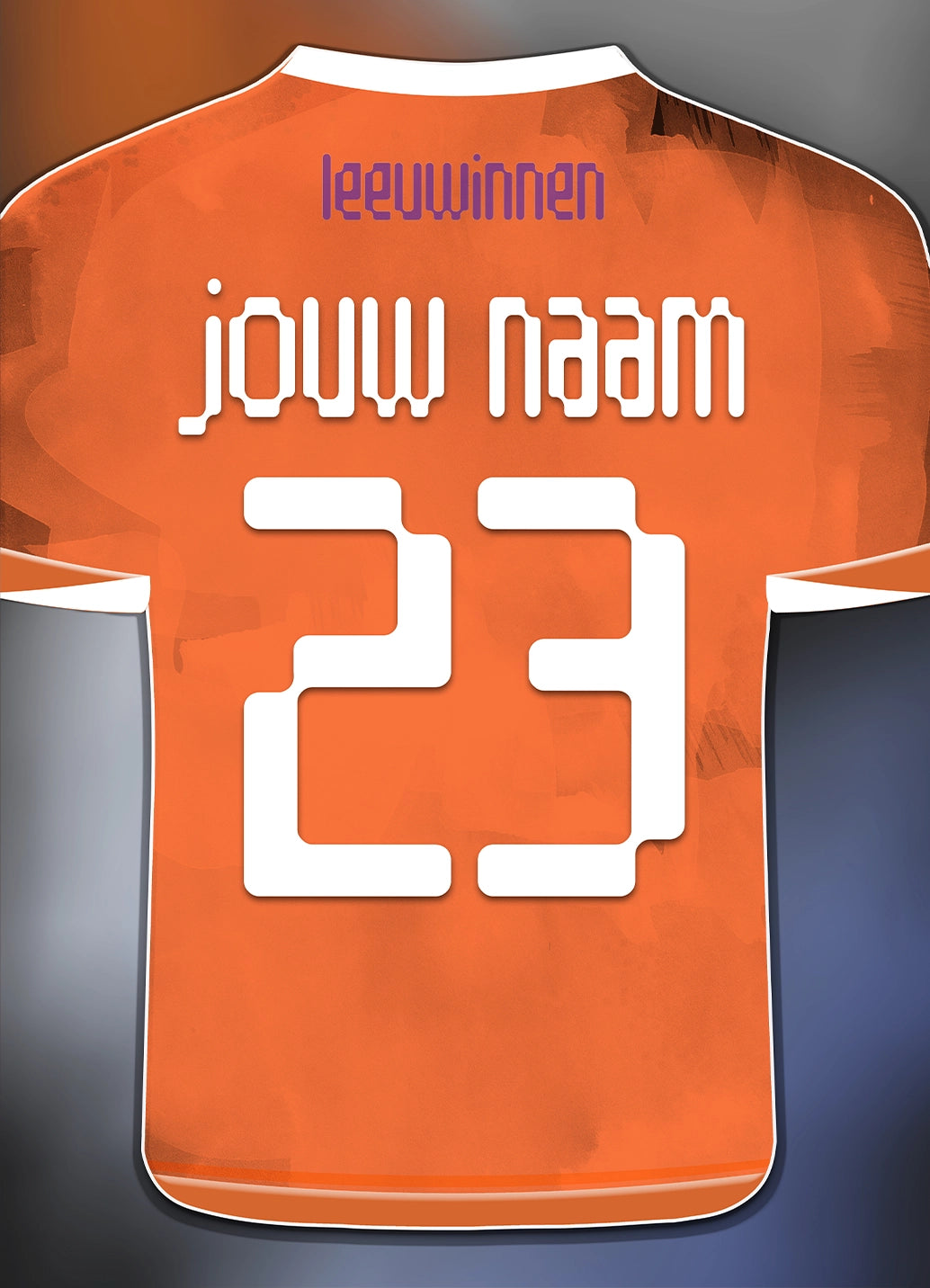 Oranje Leeuwinnen poster met naam en rugnummer