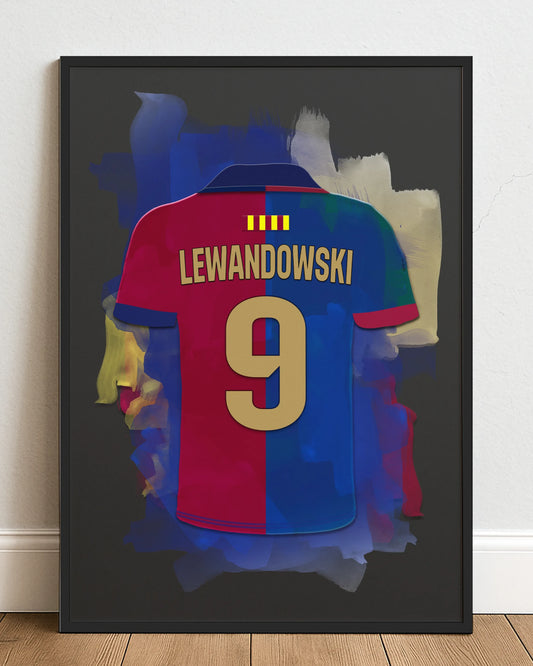 Lewandowski voetbal poster FC Barcelona Cadeau