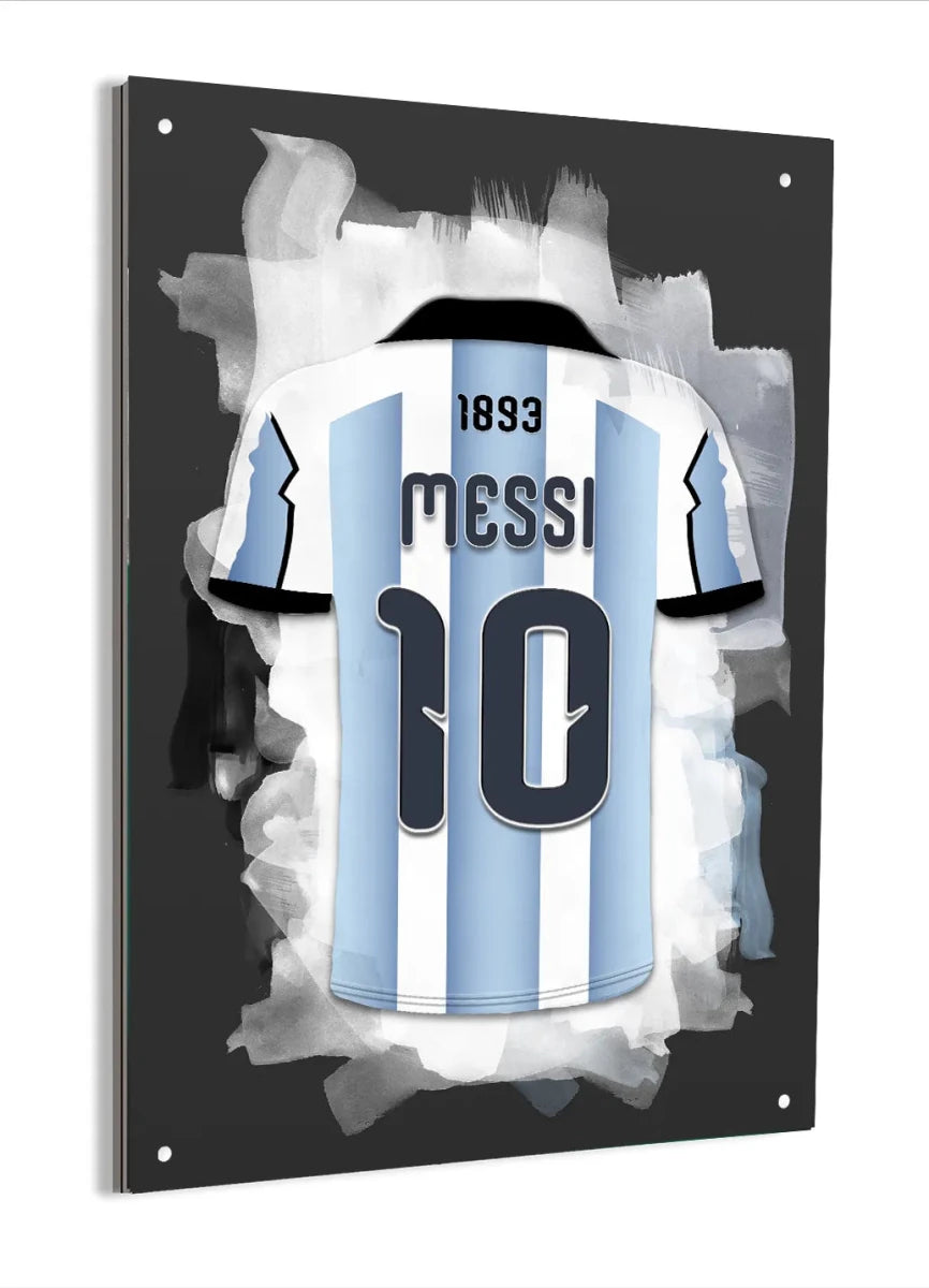 Lionel Messi Argentinie Voetbal Aluminium Dibond Mancave