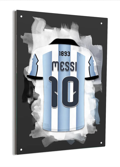 Lionel Messi Argentinie Voetbal Aluminium Dibond Mancave