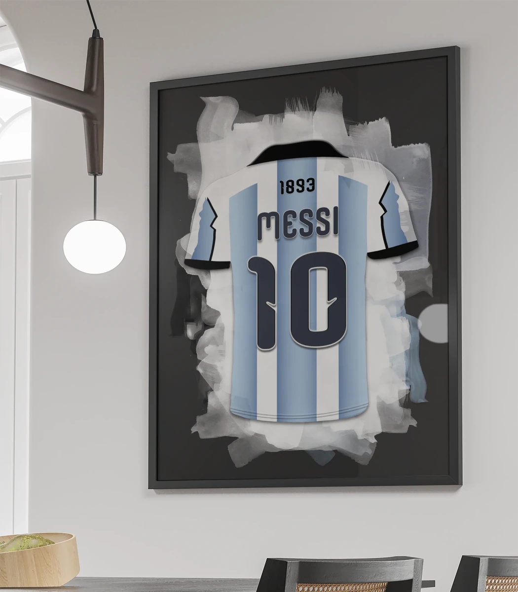 Lionel Messi Argentinie Voetbal Muurdecoratie Voetbalcadeau