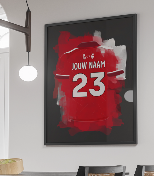 Liverpool FC Voetbal Poster Met Eigen Naam Cadeau Verjaardag