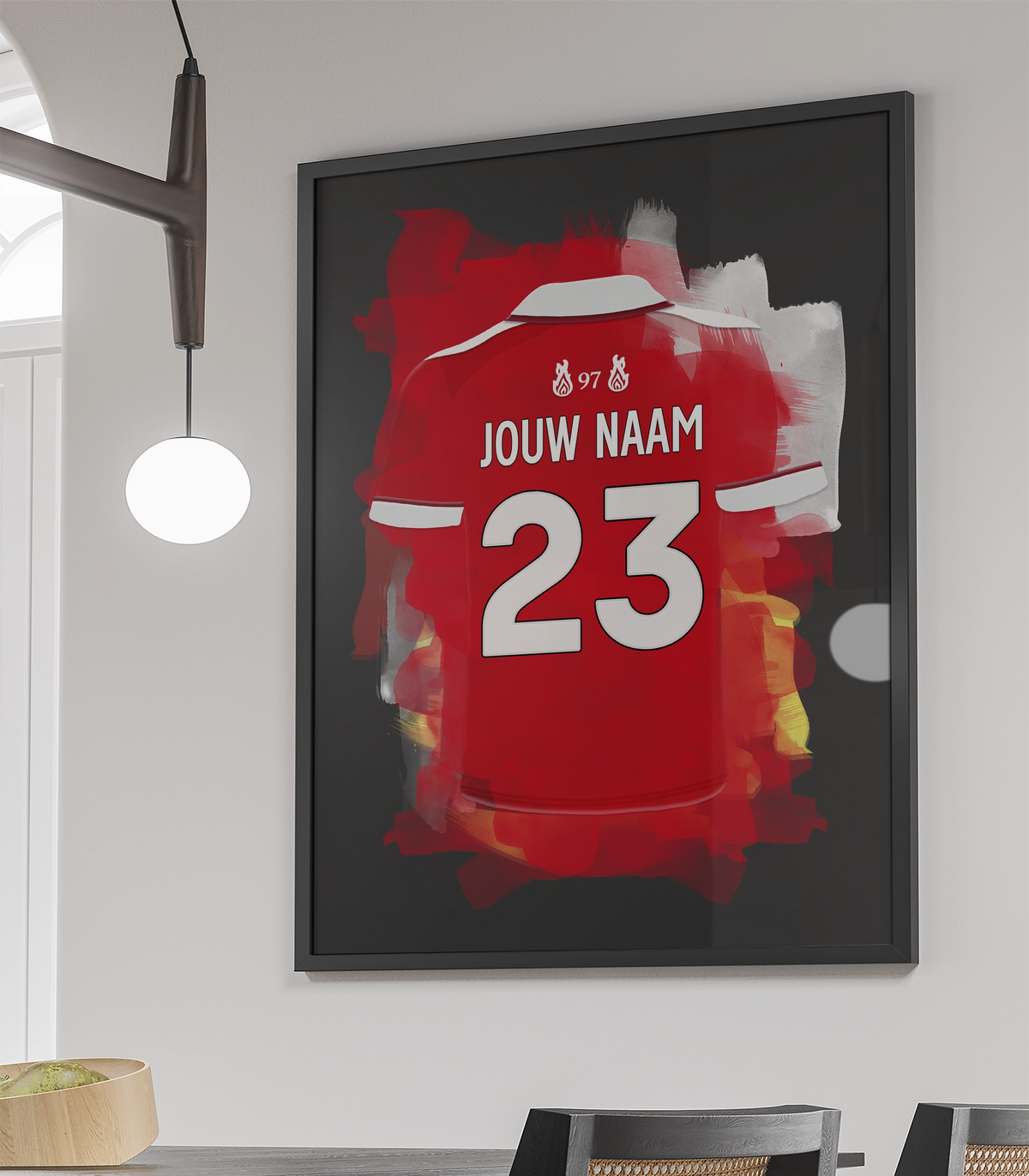 Liverpool FC Voetbal Poster Met Eigen Naam Verjaardag Cadeau